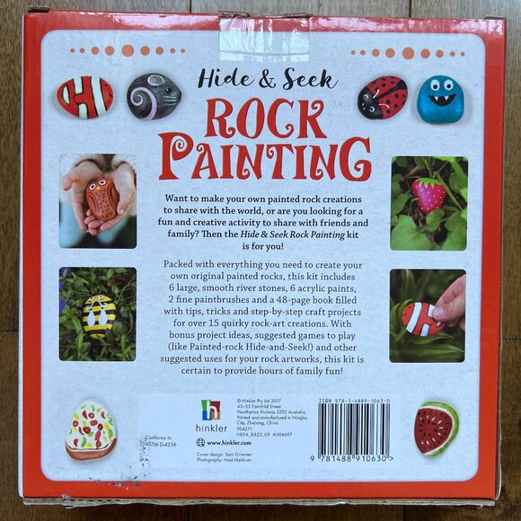 Hide & Seek Rock Painting Kit by Hinkler - New in Box - Picture 5 of 6